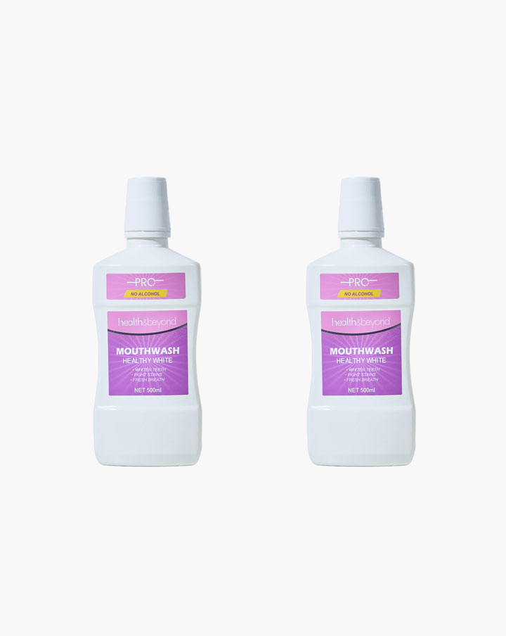 غسول الفم الصحي الأبيض