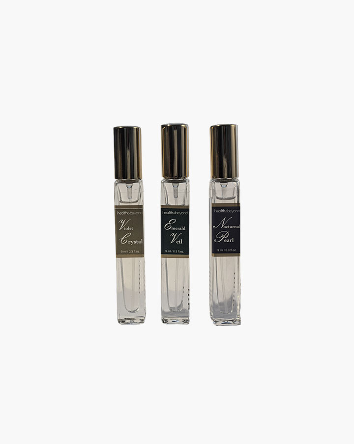 مجموعة عطور صغيرة من المجوهرات المتلألئة