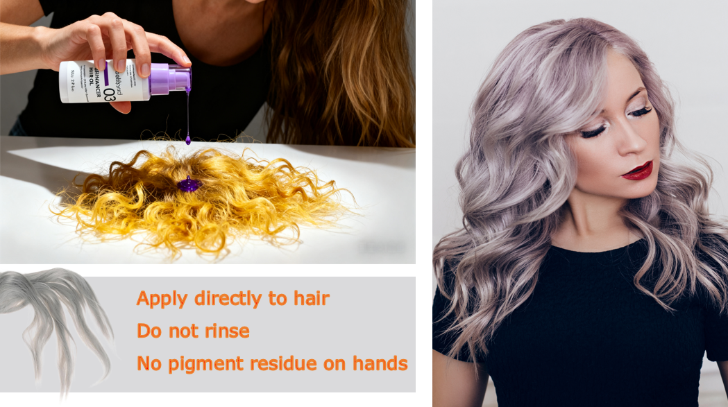 Violet Pigment Hair Oil Custom